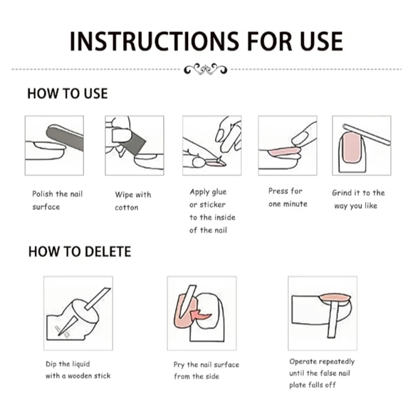 Elegant 24pc Black Butterfly Rhinestone Embellished Fake Nails NIB - Picture 7 of 8